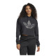 Adidas Γυναικείο φούτερ Rhinestone Trefoil Loose Crop Hoodie